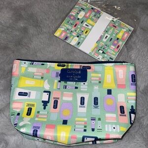 Clinique x kate spade make up bag & Note Cards NEW